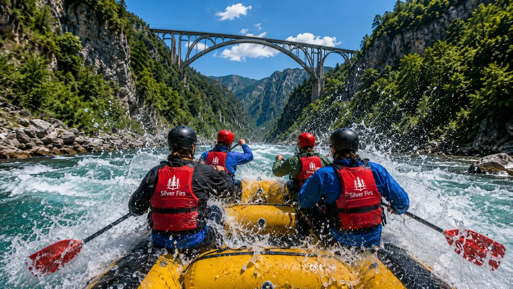 A rafting group on the Tara River